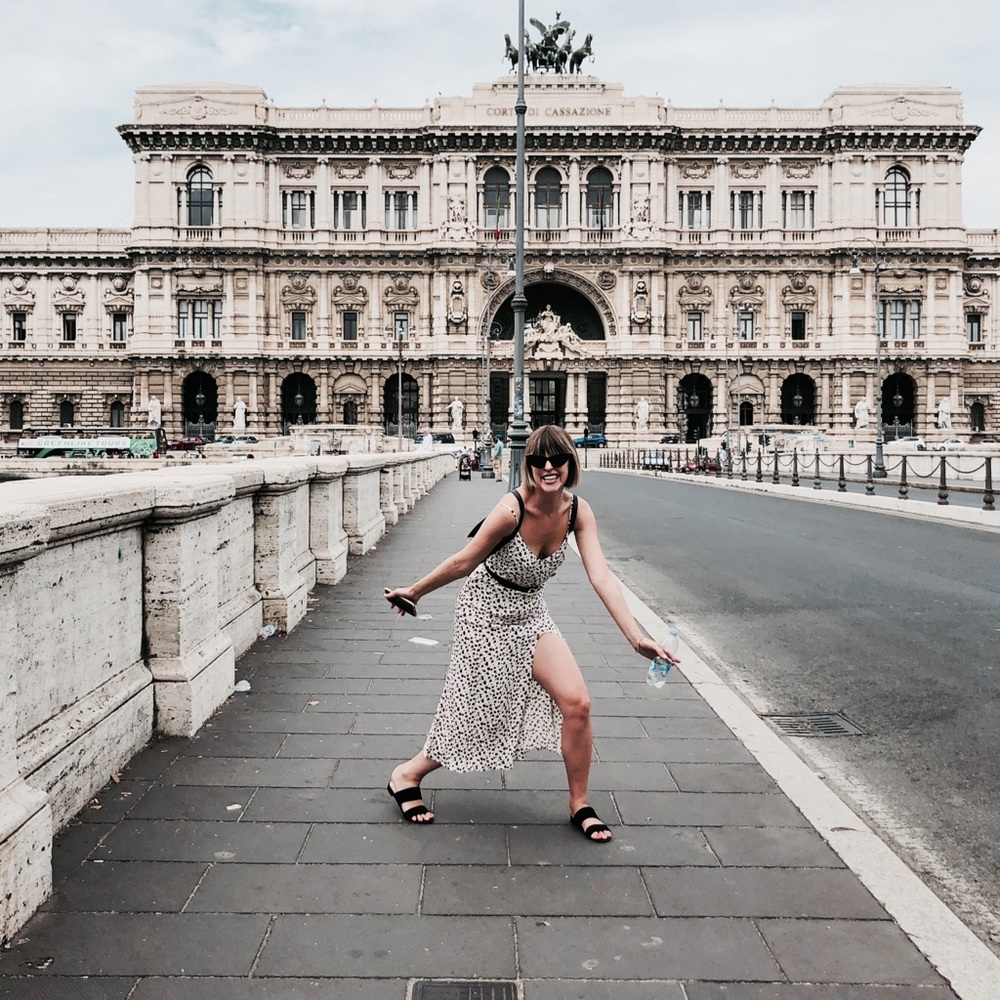 Reformation Floral Slit Dress